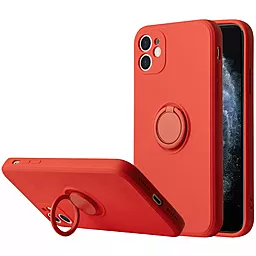 Чохол Epik TPU Candy Ring Full Camera для Apple iPhone 12 (6.1")  Червоний / Red