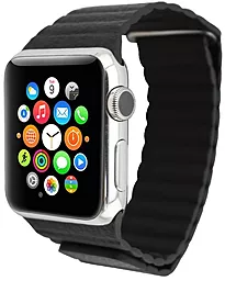 Змінний ремінець для розумного годинника Apple Watch Leather Loop Band 42mm Black - мініатюра 4