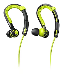 Наушники Philips ActionFit SHQ3400CL/00 Carbon lime - фото Наушники Philips ActionFit SHQ3400CL/00 Carbon lime