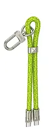Кабель Hoco GH5 USB Type-C - Type-C 60w 3a 0.21м PD cable Green - фото Кабель Hoco GH5 USB Type-C - Type-C 60w 3a 0.21м PD cable Green