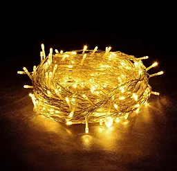 Гірлянда Xmas G-06 прозорий провід 100 led 10 метрів Жовтий - фото Гірлянда Xmas G-06 прозорий провід 100 led 10 метрів Жовтий