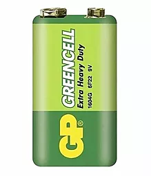 Батарейки GP 1604GLF / 6F22 (крона) Greencell SHRINK 1шт 9 V - мініатюра 2