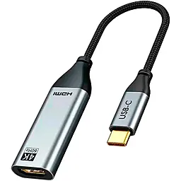 Видео переходник (адаптер) USB Type-C - HDMI v2.0 4k 60hz 0.2m gray (CP10B) Cabletime - фото Видео переходник (адаптер) USB Type-C - HDMI v2.0 4k 60hz 0.2m gray (CP10B) Cabletime