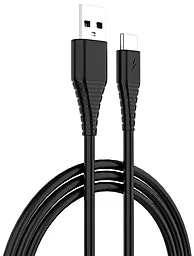 Кабель USB ColorWay USB to Type-C (PVC), 2.4А, 1M Black (CW-CBUC026-BK)