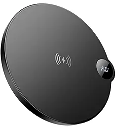 Бездротовий (індукційний) зарядний пристрій Borofone BQ39 Cypress LED display 15w wireless charger black - фото Бездротовий (індукційний) зарядний пристрій Borofone BQ39 Cypress LED display 15w wireless charger black