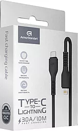 Кабель ArmorStandart USB Type-C - Lightning 18w 3a 1м PD сable Black (ARM65287) - миниатюра 2 Кабель ArmorStandart USB Type-C - Lightning 18w 3a 1м PD сable Black (ARM65287) - миниатюра 2