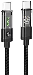 Кабель Hoco U116 USB Type-C - Type-C 60w 3a 1.2м PD cable Black - фото Кабель Hoco U116 USB Type-C - Type-C 60w 3a 1.2м PD cable Black
