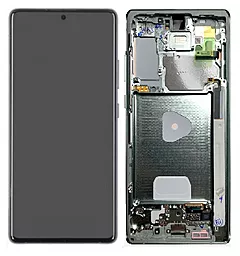 Дисплей Samsung Galaxy Note 20 N980, N981 з тачскріном і рамкою, сервісний оригінал, Grey