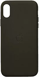 Чехол Apple Leather Case Full for iPhone XS Max Grey