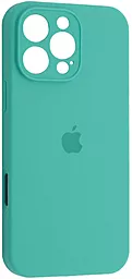 Чехол Silicone Case Full Camera для Apple iPhone 16 Pro Azure - фото Чехол Silicone Case Full Camera для Apple iPhone 16 Pro Azure