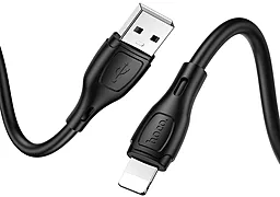 Кабель Hoco X61 Ultimate Silicone USB-A - Lightning 12w 2.4a 1м cable Black - мініатюра 2 Кабель Hoco X61 Ultimate Silicone USB-A - Lightning 12w 2.4a 1м cable Black - мініатюра 2