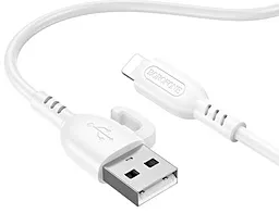 Кабель Borofone BX91 USB-A - Lightning 12w 2.4a 1м cable White - миниатюра 2 Кабель Borofone BX91 USB-A - Lightning 12w 2.4a 1м cable White - миниатюра 2