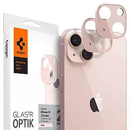 Захисне скло Spigen Optik на камеру для Apple iPhone 13 mini (2шт) Pink (AGL04036)