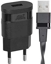 Сетевое зарядное устройство RivaCase 1USBx1A + Cable micro USB Black (VA4111 BD1)