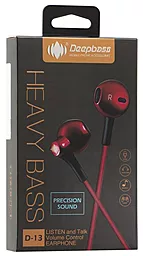 Наушники DeepBass D-13 Red - миниатюра 3 Наушники DeepBass D-13 Red - миниатюра 3