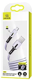 Кабель Usams U51 Silicone USB-A - micro USB 10w 1м cable Purple (US-SJ432) - миниатюра 3 Кабель Usams U51 Silicone USB-A - micro USB 10w 1м cable Purple (US-SJ432) - миниатюра 3