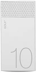 Повербанк GOLF Hive10 10000mAh White/Grey - фото Повербанк GOLF Hive10 10000mAh White/Grey
