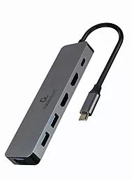 Мультипортовый USB Type-C хаб Cablexpert 3-in-1 hub gray (A-CM-COMBO3-03)