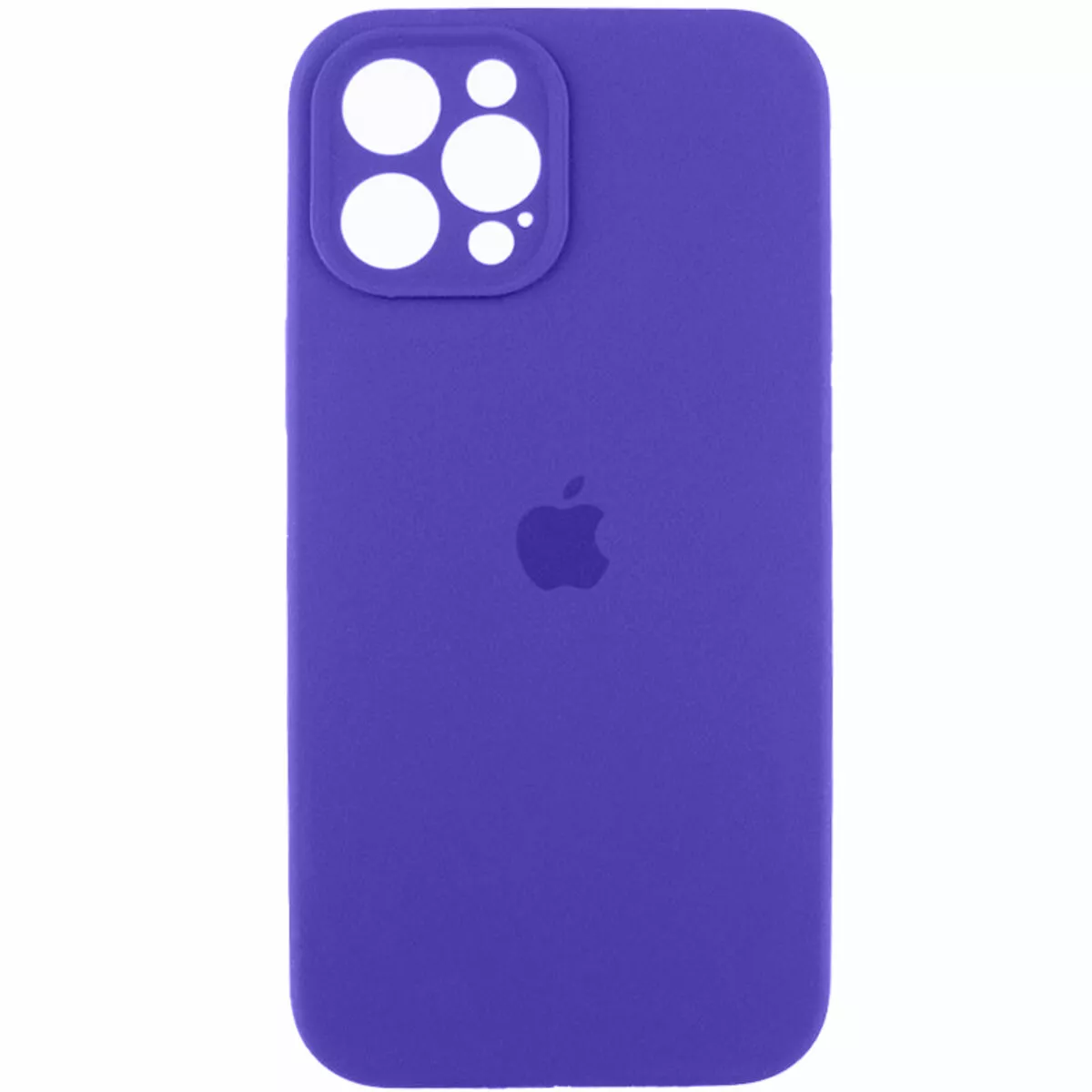 Чехол Silicone Case Full Camera Protective для Apple iPhone 12 Pro Dark Purple - фото 1