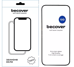 Защитное стекло BeCover 10D для Apple iPhone 16 Plus Black (712322) - фото Защитное стекло BeCover 10D для Apple iPhone 16 Plus Black (712322)