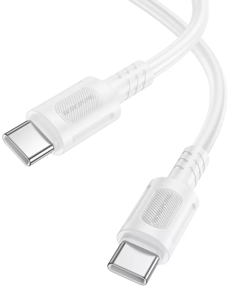 Кабель Borofone BX111 USB Type-C - Type-C 60w 3a 1м PD cable White - фото 2