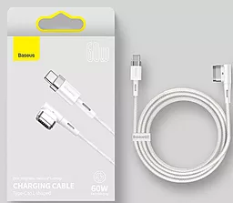 Кабель USB Baseus Zinc Magnetic Charging Apple 60W 2M USB Type-C to MagSafe 1 L-shaped Port  White (CATXC-W02) - миниатюра 4