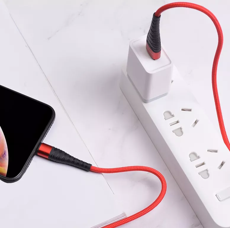 Кабель Borofone BX32 Munificent USB-A - Lightning 12w 2.4a 1м cable Red - фото 5