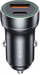 Автомобильное зарядное устройство Jellico F4 20w PD USB-C/USB-A ports car charger black - фото Автомобильное зарядное устройство Jellico F4 20w PD USB-C/USB-A ports car charger black