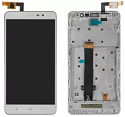 Дисплей Xiaomi Redmi Note 3 Pro (147mm) с тачскрином и рамкой, White - фото Дисплей Xiaomi Redmi Note 3 Pro (147mm) с тачскрином и рамкой, White