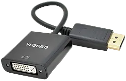 Видео конвертер DD-B Display Port - DVI (24 + 5) 1080p 60hz 0.25m black (YT-C-DP(M) / DVI24+5(F)DD-B) Veggieg