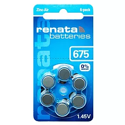 Батарейки Renata ZA675 (S675) 6шт 1.4 V