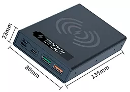 Корпус для элементов питания EasyLife CX5-Qi 5x18650 15000mAh Wireless Magsafe 10W Black - миниатюра 3