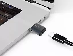 Адаптер-переходник Earldom OT61 M-F USB-A 3.0 -> USB Type-C Black - миниатюра 3