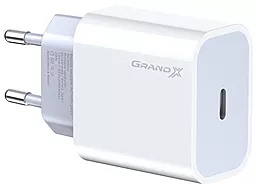 Сетевое зарядное устройство с быстрой зарядкой Grand-X 20w PD/QC4.0 USB-C fast charger white (CH-770) - фото Сетевое зарядное устройство с быстрой зарядкой Grand-X 20w PD/QC4.0 USB-C fast charger white (CH-770)