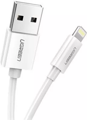 Кабель UGreen US155 USB-A - Lightning 12w 2.4a 2м cable White (20730) - фото 3
