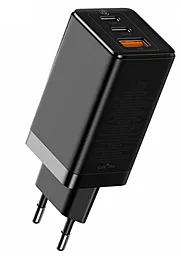 Мережевий зарядний пристрій з швидкою зарядкою Baseus GaN2 Pro Quick Charger Dabl USB Type-C + USB 65W Black (CCGAN2P-B01)