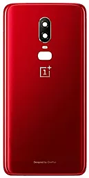 Задняя крышка корпуса OnePlus 6 (A6000 / A6003) со стеклом камеры Original Amber Red - фото Задняя крышка корпуса OnePlus 6 (A6000 / A6003) со стеклом камеры Original Amber Red