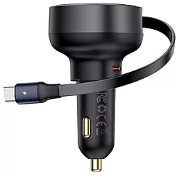 Автомобільний зарядний пристрій Baseus Enjoyment Pro 60w PPS PD USB-C ports car charger + USB-C cable black (C00057802111-01)