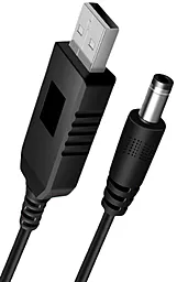 Кабель USB Dynamode USB-A - DC 5.5 х 2.1mm с преобразователем 5V → 12V Black (DM-USB-DC-5.5x2.1-12V) - миниатюра 3