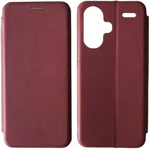 Чехол-книжка Level для Xiaomi Redmi Note 13 Pro+ 5G Marsala - фото 1