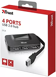 USB-A хаб Trust Oila 4 Port USB 2.0 Black (20577) - мініатюра 7