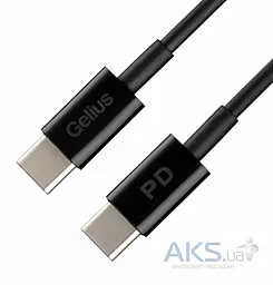 Кабель USB PD Gelius GP-UC112 Contact 60W 2M USB Type-C - Type-C Cable Black