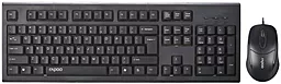 Комплект (клавіатура+мишка) Rapoo Black (NX1750)