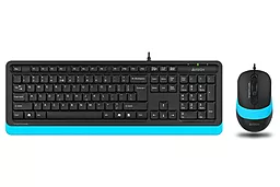 Комплект (клавиатура+мышка) A4Tech Fstyler проводной Black+Blue USB (F1010) - миниатюра 2