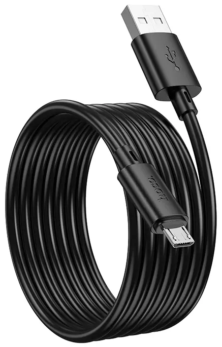 Кабель Hoco X88 USB-A - micro USB 12w 2.4a 2м cable Black - фото 4