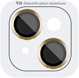 Защитное стекло Epik Metal Classic на камеру для Apple iPhone 15, iPhone 15 Plus  Gold