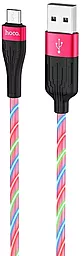 Кабель Hoco U85 Charming Night USB-A - micro USB 12w 2.4a 1м cable Red - фото Кабель Hoco U85 Charming Night USB-A - micro USB 12w 2.4a 1м cable Red