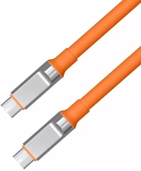 Кабель Walker C915 USB Type-C - Type-C 60w 3a 1м PD cable Orange - фото 2