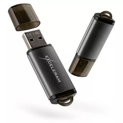 Флешка Exceleram 32GB A3 Series USB 2.0 (EXA3U2B32) Black - фото 1