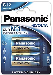Батарейки Panasonic C (LR14) Evolta 2шт (LR14EGE/2BP)
